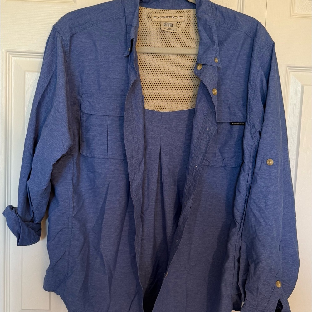 VINTAGE ExOfficio Women’s Lightweight Blue Shirt